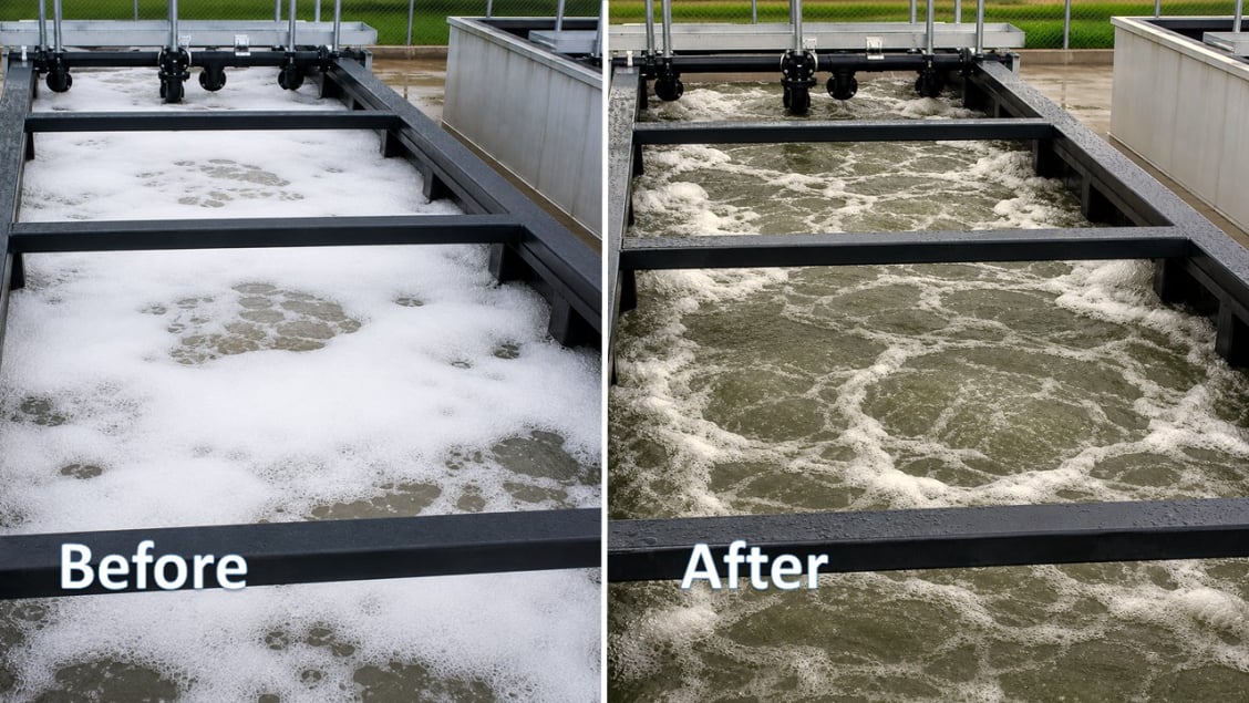 Hospital STP Foaming Stops